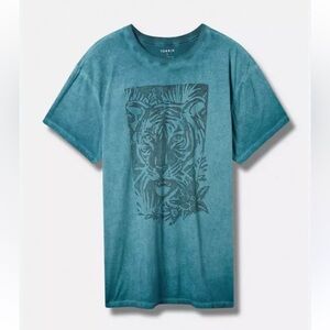 TORRID Teal Tiger Graphic Tee